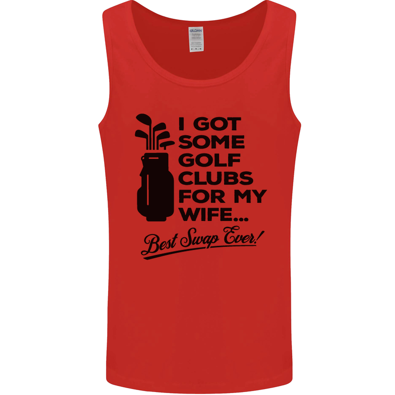 Golf Clubs for My Wife Gofing Golfer Funny Mens Vest Tank Top Red