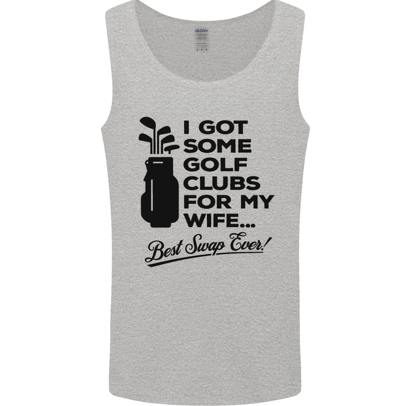 Golf Clubs for My Wife Gofing Golfer Funny Mens Vest Tank Top Sports Grey