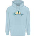 Golf Heartbeat Pulse Childrens Kids Hoodie Light Blue