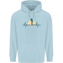 Golf Heartbeat Pulse Childrens Kids Hoodie Light Blue