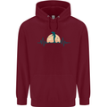 Golf Heartbeat Pulse Childrens Kids Hoodie Maroon