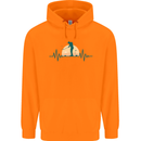 Golf Heartbeat Pulse Childrens Kids Hoodie Orange