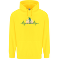 Golf Heartbeat Pulse Childrens Kids Hoodie Yellow