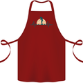 Golf Heartbeat Pulse Cotton Apron 100% Organic Maroon