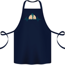 Golf Heartbeat Pulse Cotton Apron 100% Organic Navy Blue