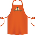 Golf Heartbeat Pulse Cotton Apron 100% Organic Orange