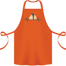 Golf Heartbeat Pulse Cotton Apron 100% Organic Orange