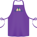 Golf Heartbeat Pulse Cotton Apron 100% Organic Purple