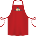 Golf Heartbeat Pulse Cotton Apron 100% Organic Red