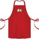 Golf Heartbeat Pulse Cotton Apron 100% Organic Red