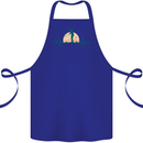 Golf Heartbeat Pulse Cotton Apron 100% Organic Royal Blue