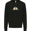 Golf Heartbeat Pulse Kids Sweatshirt Jumper Black
