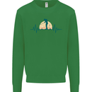 Golf Heartbeat Pulse Kids Sweatshirt Jumper Irish Green