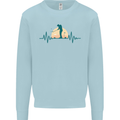 Golf Heartbeat Pulse Kids Sweatshirt Jumper Light Blue