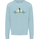 Golf Heartbeat Pulse Kids Sweatshirt Jumper Light Blue