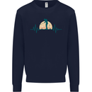 Golf Heartbeat Pulse Kids Sweatshirt Jumper Navy Blue