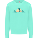 Golf Heartbeat Pulse Kids Sweatshirt Jumper Peppermint