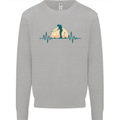 Golf Heartbeat Pulse Kids Sweatshirt Jumper Sports Grey
