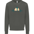 Golf Heartbeat Pulse Kids Sweatshirt Jumper Storm Grey