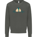 Golf Heartbeat Pulse Kids Sweatshirt Jumper Storm Grey