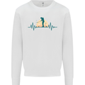 Golf Heartbeat Pulse Kids Sweatshirt Jumper White
