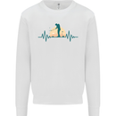Golf Heartbeat Pulse Kids Sweatshirt Jumper White