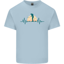 Golf Heartbeat Pulse Kids T-Shirt Childrens Light Blue