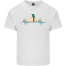 Golf Heartbeat Pulse Kids T-Shirt Childrens White