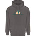Golf Heartbeat Pulse Mens 80% Cotton Hoodie Charcoal