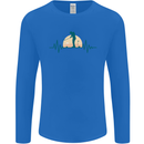Golf Heartbeat Pulse Mens Long Sleeve T-Shirt Royal Blue