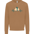 Golf Heartbeat Pulse Mens Sweatshirt Jumper Caramel Latte