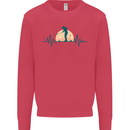 Golf Heartbeat Pulse Mens Sweatshirt Jumper Heliconia