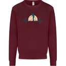 Golf Heartbeat Pulse Mens Sweatshirt Jumper Maroon