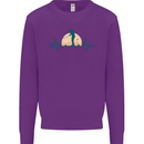Golf Heartbeat Pulse Mens Sweatshirt Jumper Purple