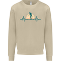 Golf Heartbeat Pulse Mens Sweatshirt Jumper Sand