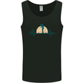 Golf Heartbeat Pulse Mens Vest Tank Top Black