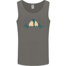 Golf Heartbeat Pulse Mens Vest Tank Top Charcoal