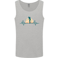Golf Heartbeat Pulse Mens Vest Tank Top Sports Grey