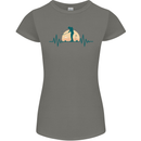Golf Heartbeat Pulse Womens Petite Cut T-Shirt Charcoal