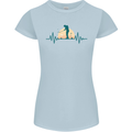 Golf Heartbeat Pulse Womens Petite Cut T-Shirt Light Blue
