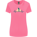 Golf Heartbeat Pulse Womens Wider Cut T-Shirt Azalea