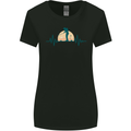 Golf Heartbeat Pulse Womens Wider Cut T-Shirt Black