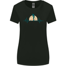 Golf Heartbeat Pulse Womens Wider Cut T-Shirt Black