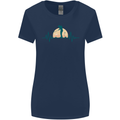 Golf Heartbeat Pulse Womens Wider Cut T-Shirt Navy Blue