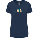 Golf Heartbeat Pulse Womens Wider Cut T-Shirt Navy Blue