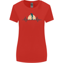 Golf Heartbeat Pulse Womens Wider Cut T-Shirt Red