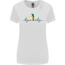 Golf Heartbeat Pulse Womens Wider Cut T-Shirt White