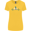 Golf Heartbeat Pulse Womens Wider Cut T-Shirt Yellow