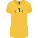 Golf Heartbeat Pulse Womens Wider Cut T-Shirt Yellow