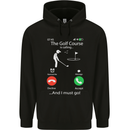 Golf Is Calling Golfer Golfing Funny Childrens Kids Hoodie Black